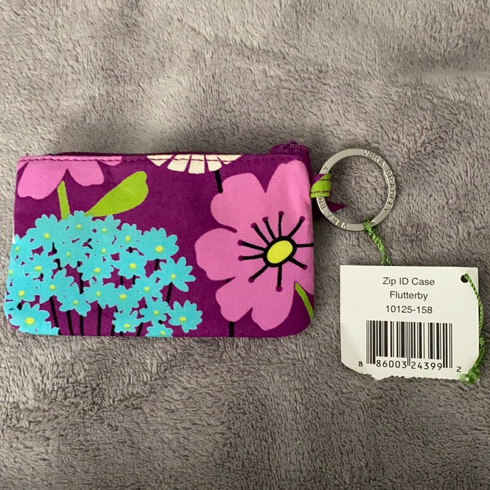 Vera Bradley Zip ID Case in “Flutterby” Pattern